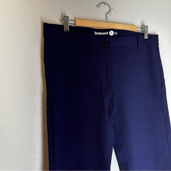 Betabrand Boot Cut Classic Dress Yoga Pants Navy Pull On Size XL Petite Women’s - Picture 3 of 10